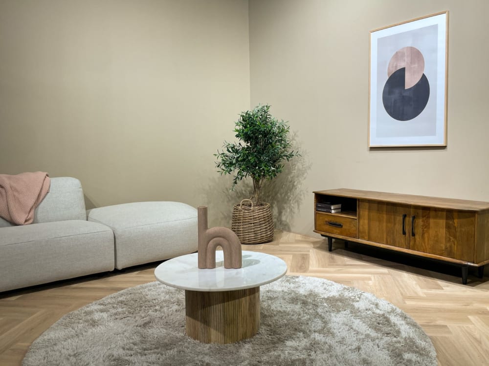 Couchtisch Nova Ø70cm, Weiß - Maisons Du Monde