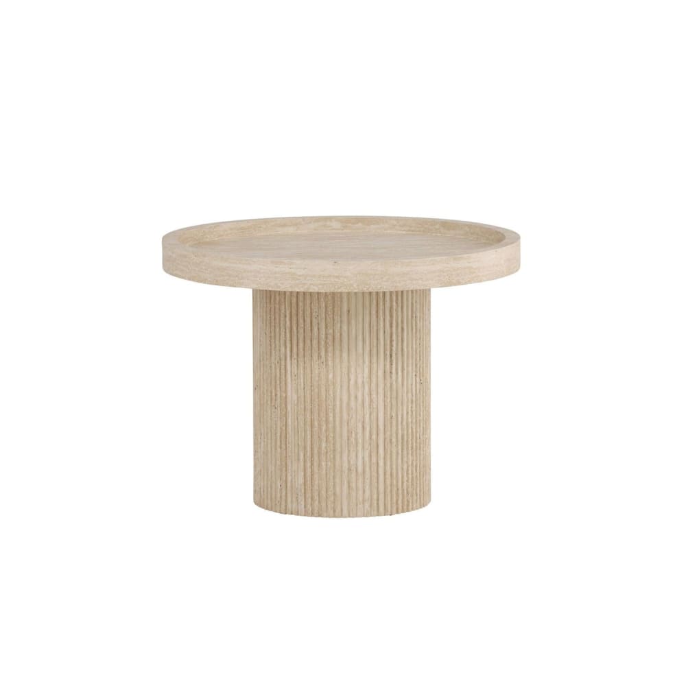 table d'appoint ronde - travertin