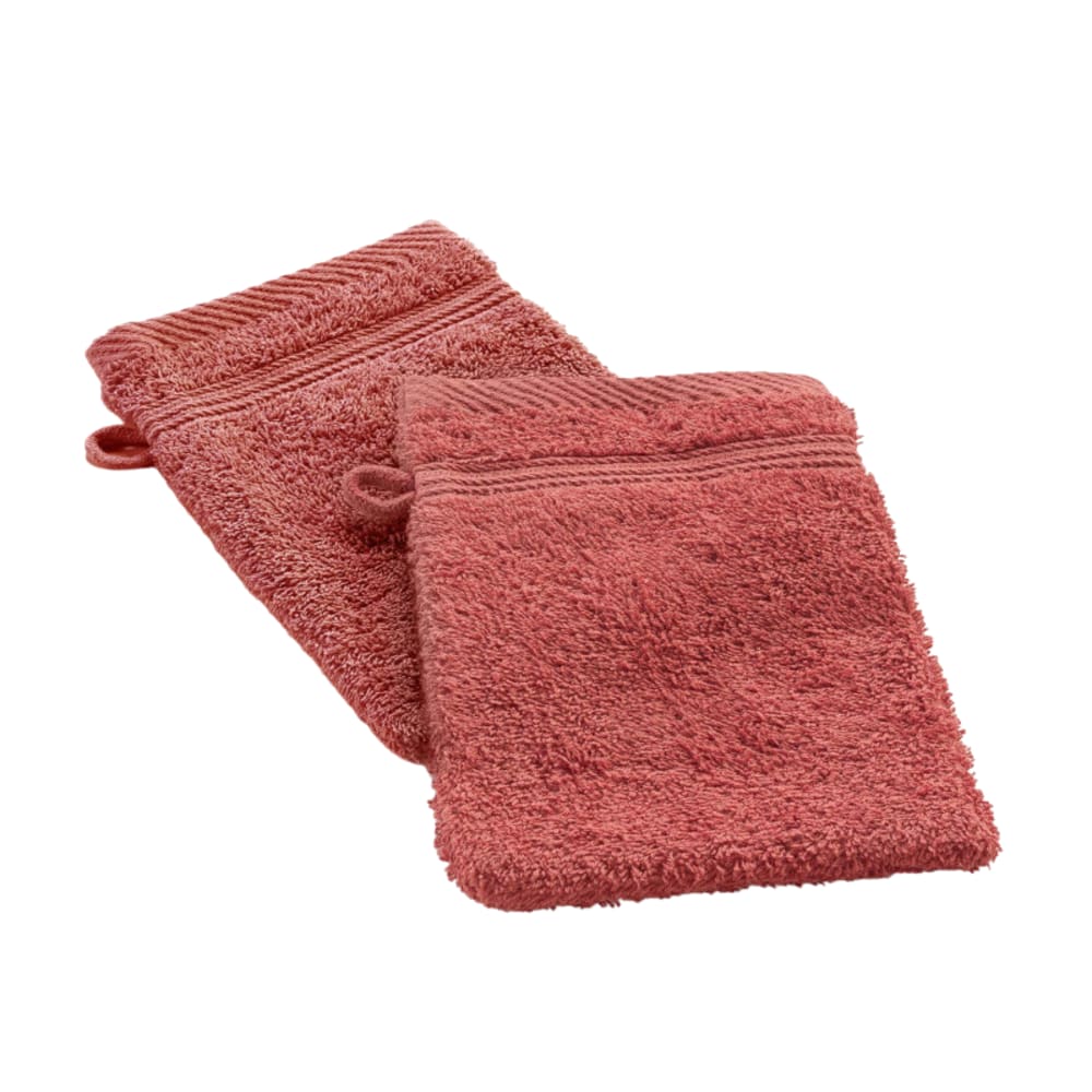 Lot de 2 Gants de Toilette Uni Tendresse – 15 x 21 cm – 500gr/m²
