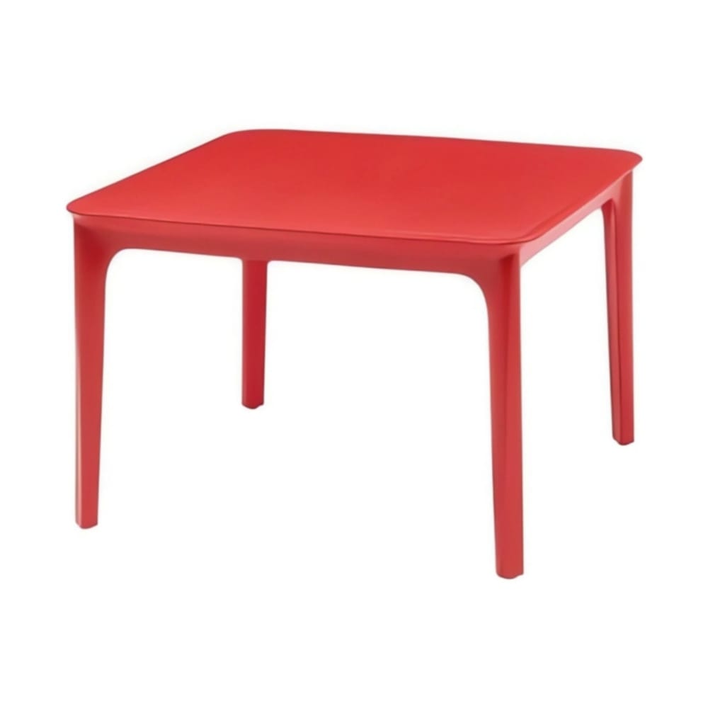 table de jardin en plastique - rouge