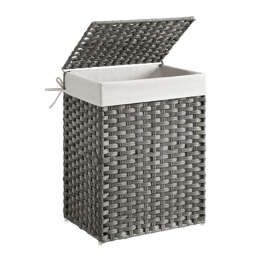 Cesto para ropa sucia de 46 x 33 x 60 cm de color gris paloma