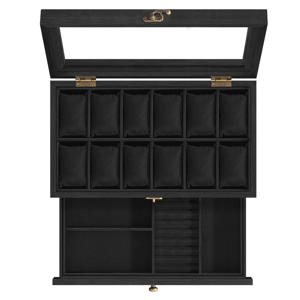 SONGMICS Caja para relojes con 12