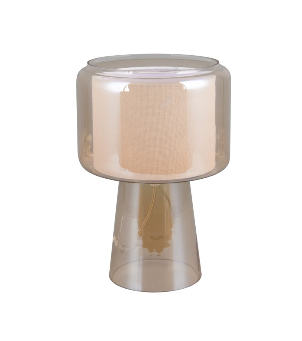 Lampe design en verre ambre — vue 3