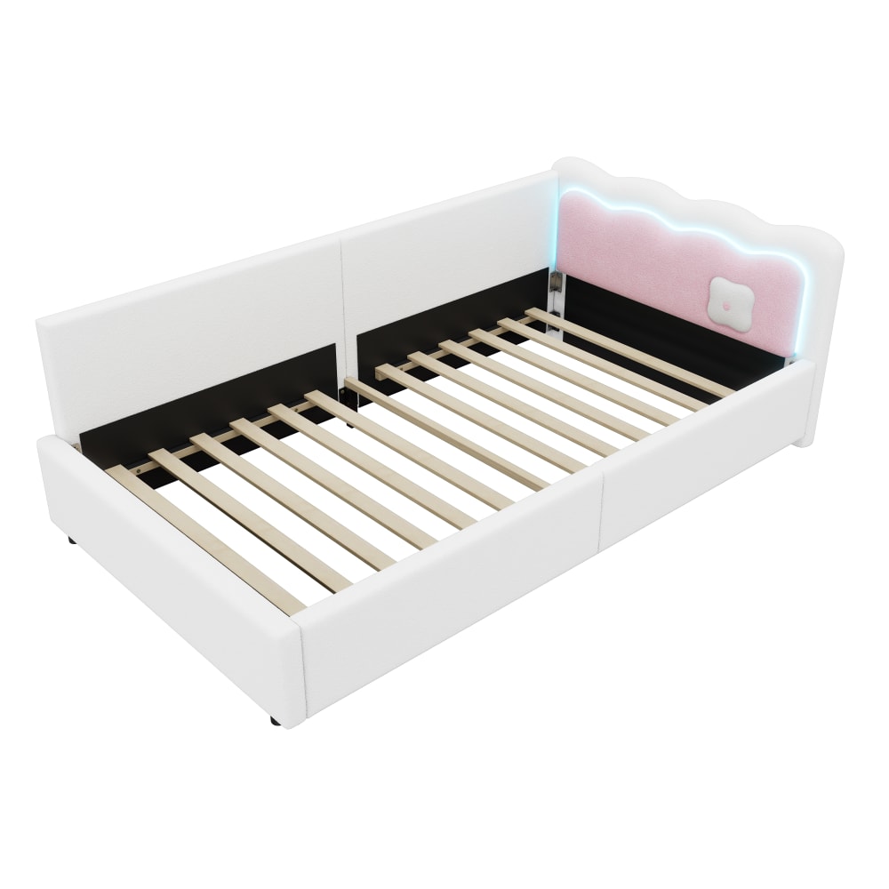Lit enfant en velours - led