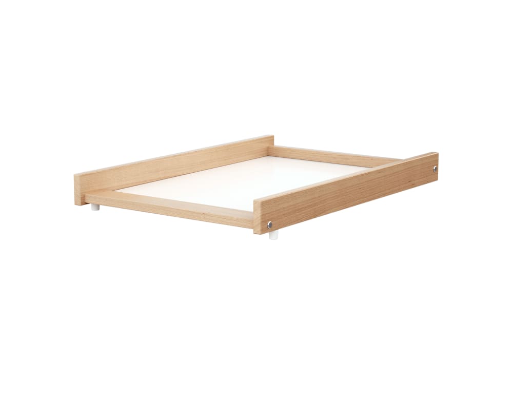 Plan à langer amovible pour lit bébé en bois hêtre verni 60 x 120 cm (Webaby) - Image 1