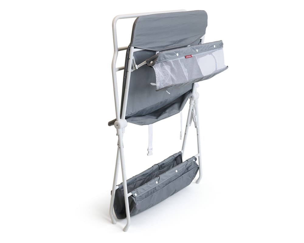 Table à langer pliante en acier - blanc et gris (Webaby) - Image 1