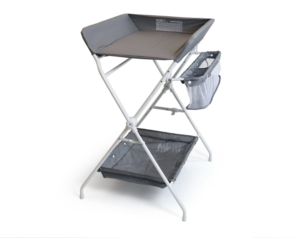 Table à langer pliante en acier - blanc et gris (Webaby) - Image 2