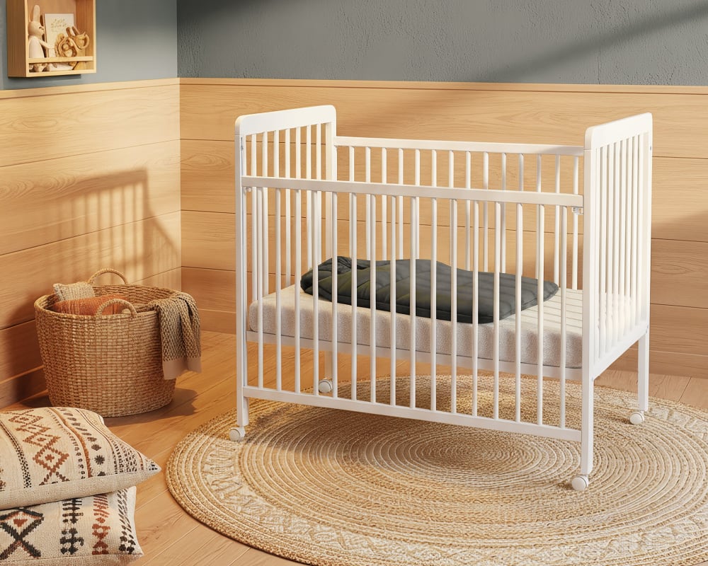 Babybett Schiebeseite Holz Weiß 60 x 120 - Maisons Du Monde