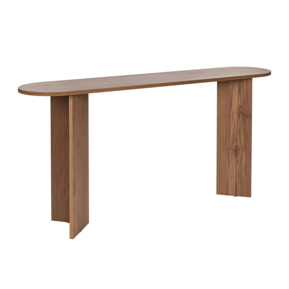 Console avec deux pieds L150 cm - Effet Chêne