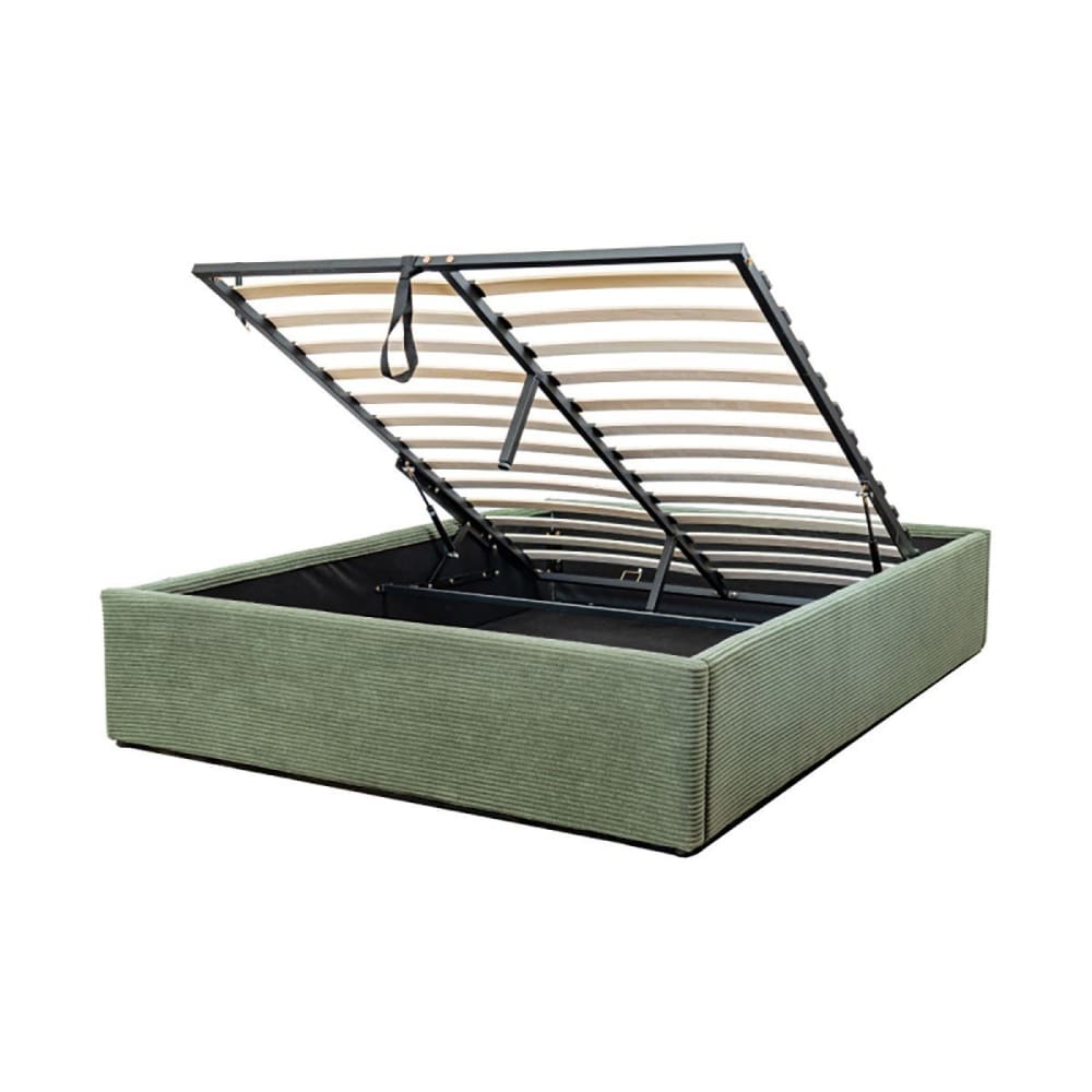 Lit coffre 140x190 cm - velours vert