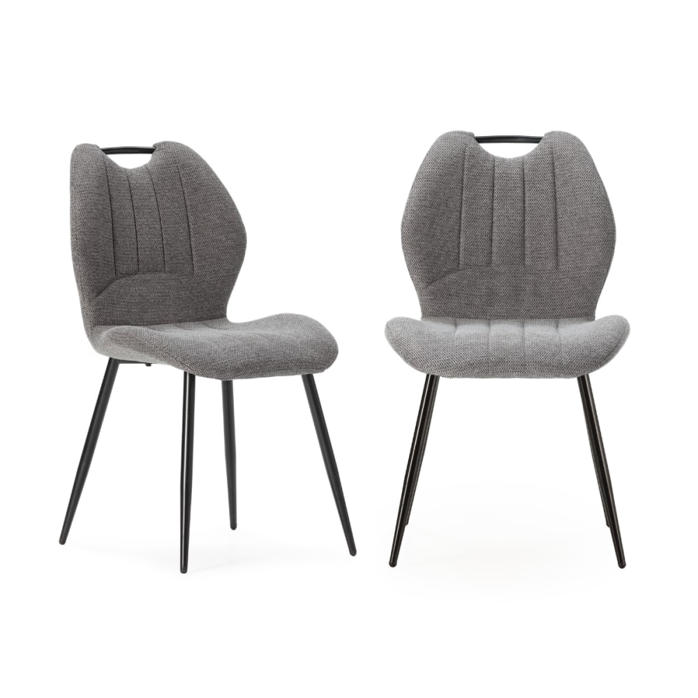 Lot de 4 chaises en tissu