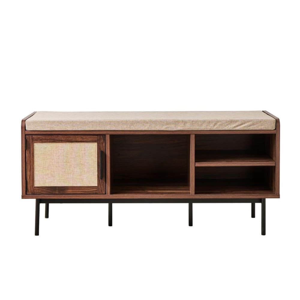 Banc à chaussures décor - noyer