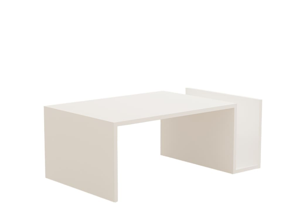 Table basse en bois blanc 86 x 50 x 32 cm
