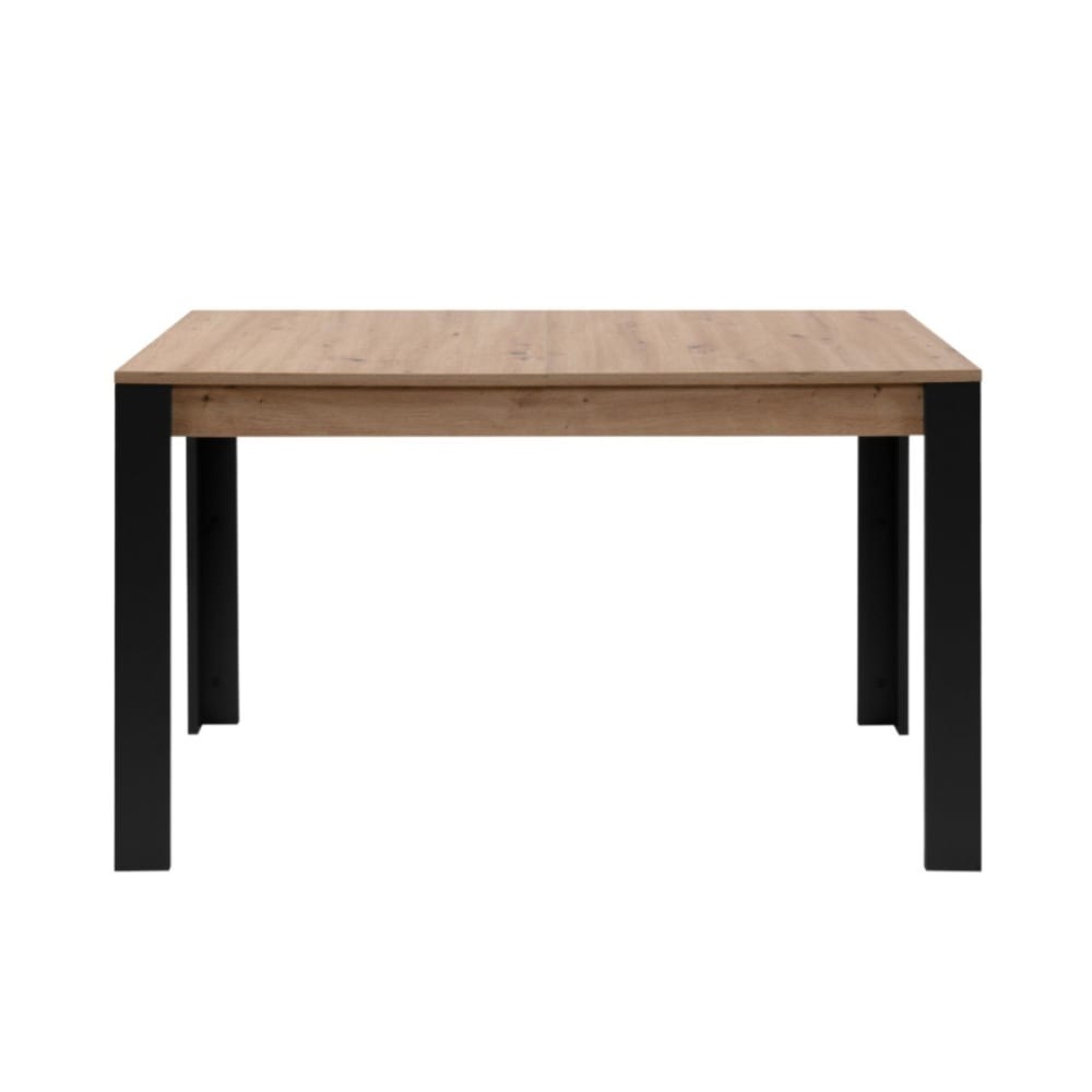 Table à manger extensible 100-150x80x75 cm décor chêne et noir