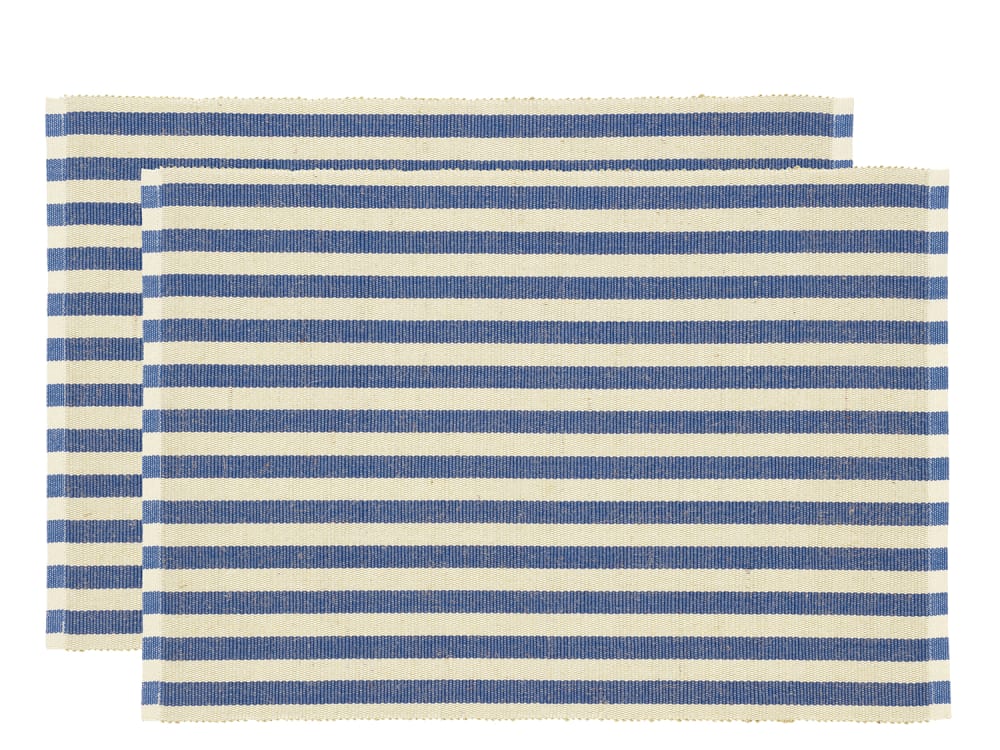 Lot de 2 set de table en coton 33x48cm bleu