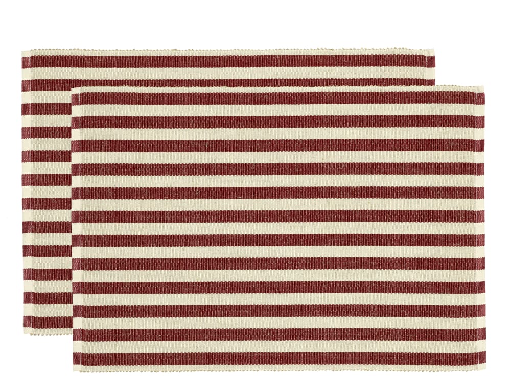 Lot de 2 set de table en coton rouge 33x48cm