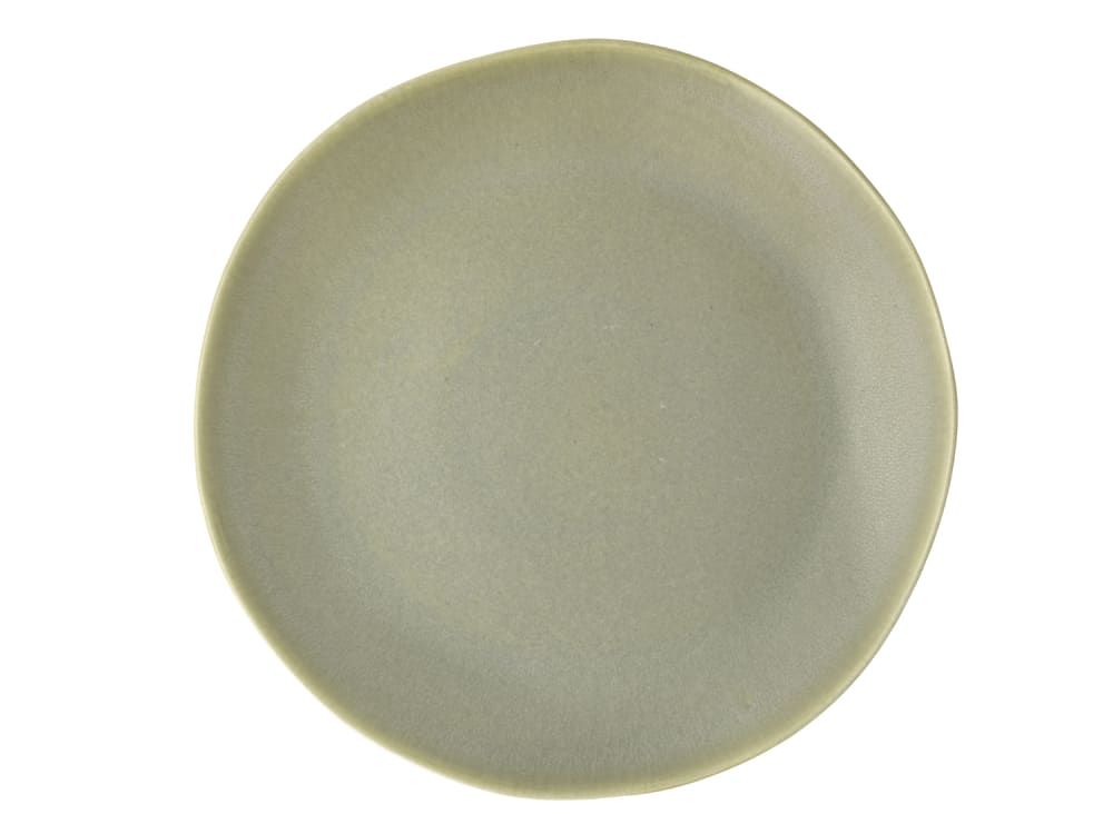 Assiette plate en grès vert pur 27 cm