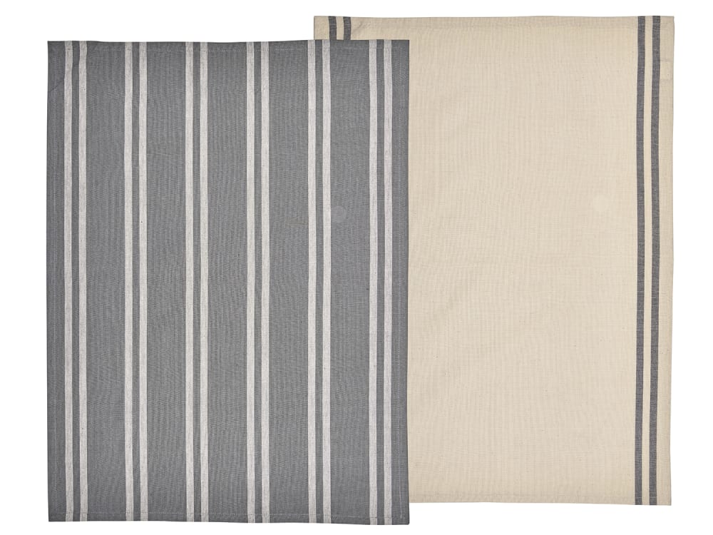 Lot de 2 torchons gris  50x70cm
