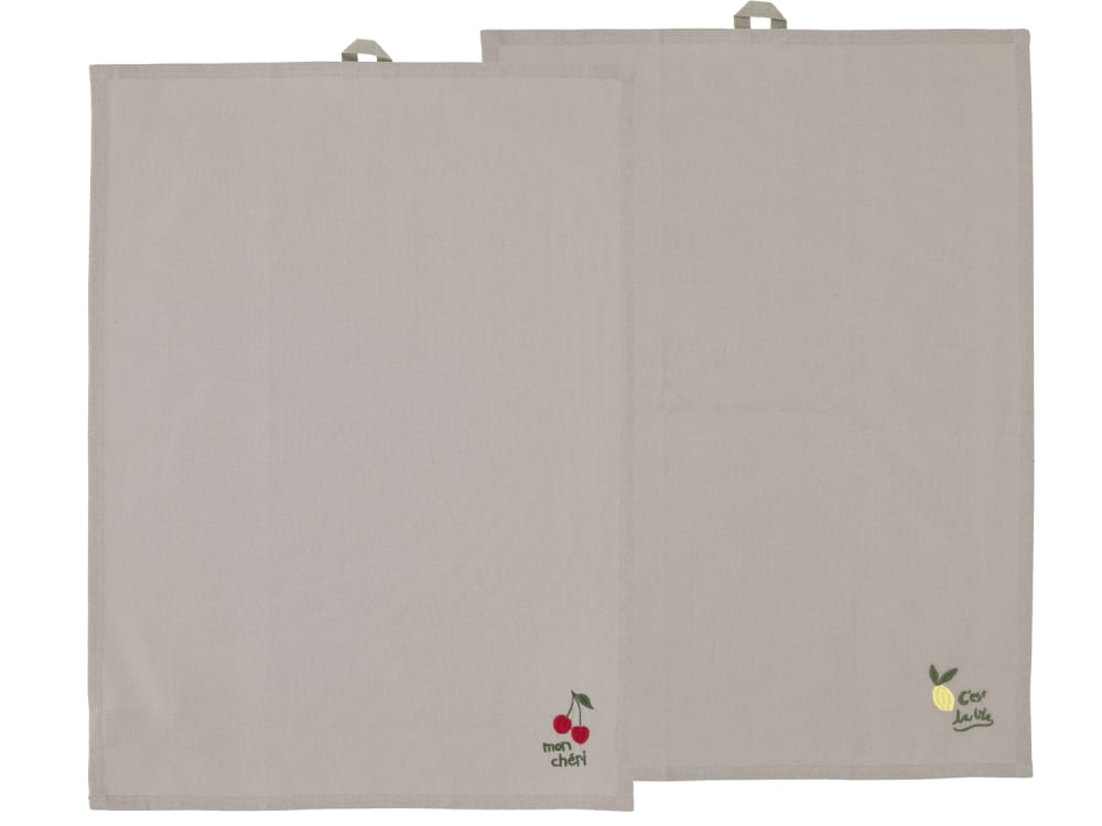 Lot de 2 torchons vert 50x70cm