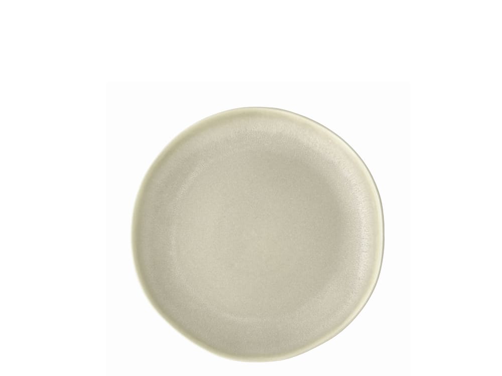 Assiette plate en grès beige doux 20 cm Assiette plate en grès beige doux 20 cm