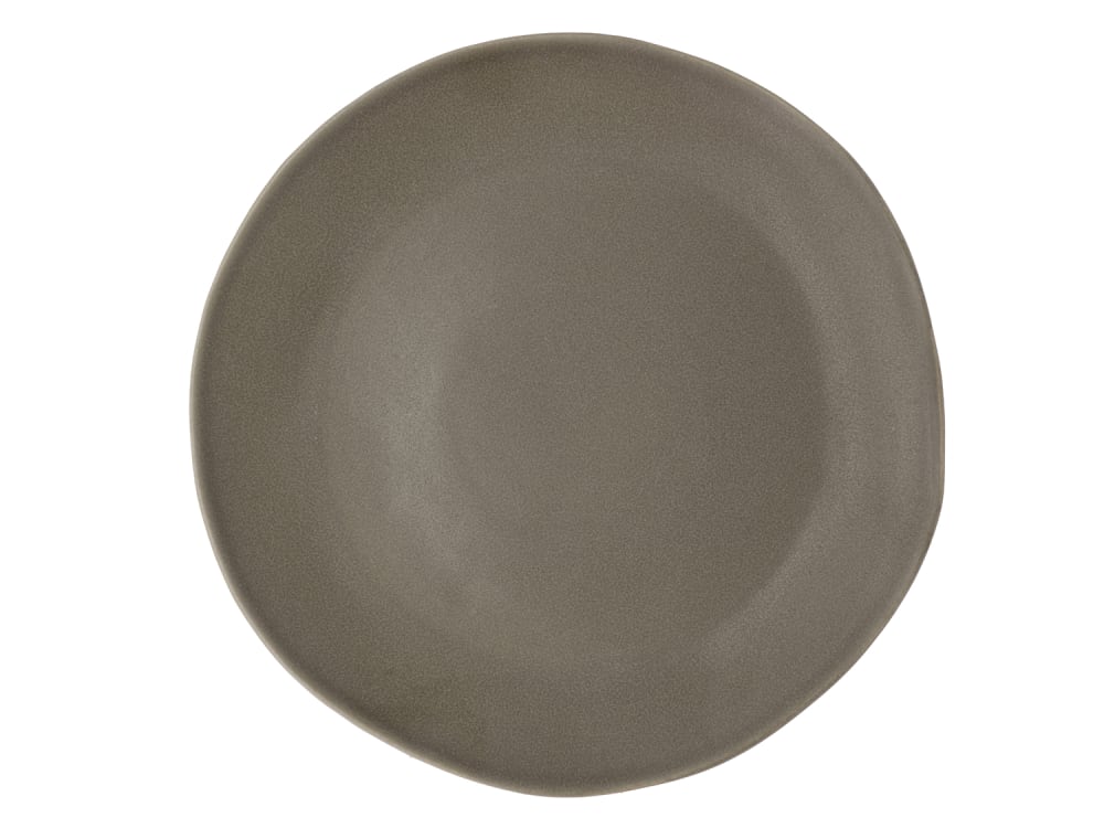 Assiette plate en grès marron chaud 27cm Assiette plate en grès marron chaud 27cm