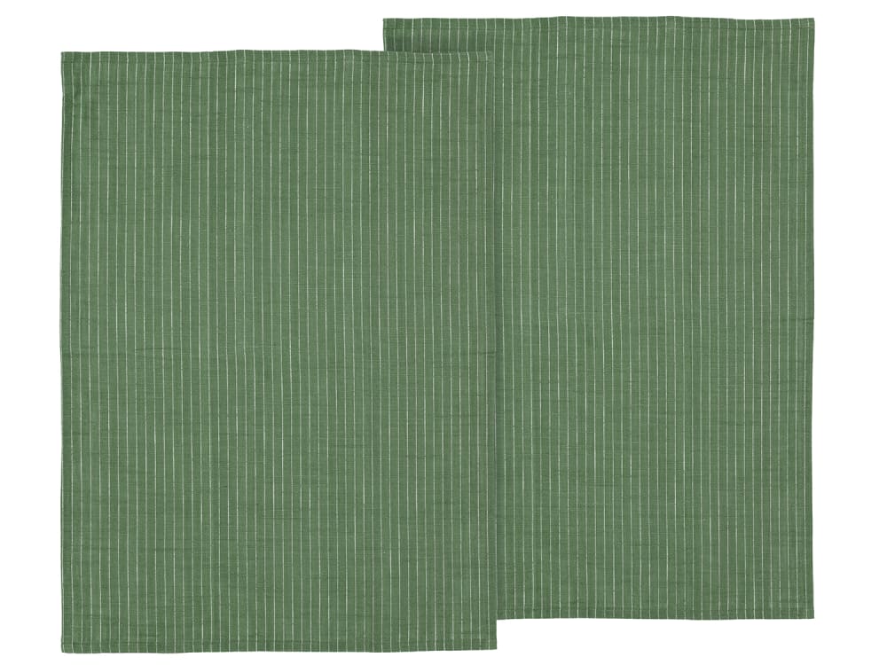 Lot de 2 torchons vert 50x70cm