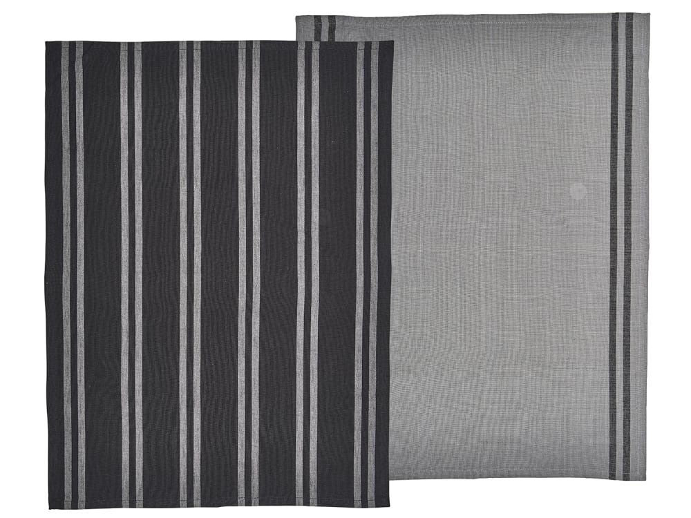 Lot de 2 torchons noir 50x70cm