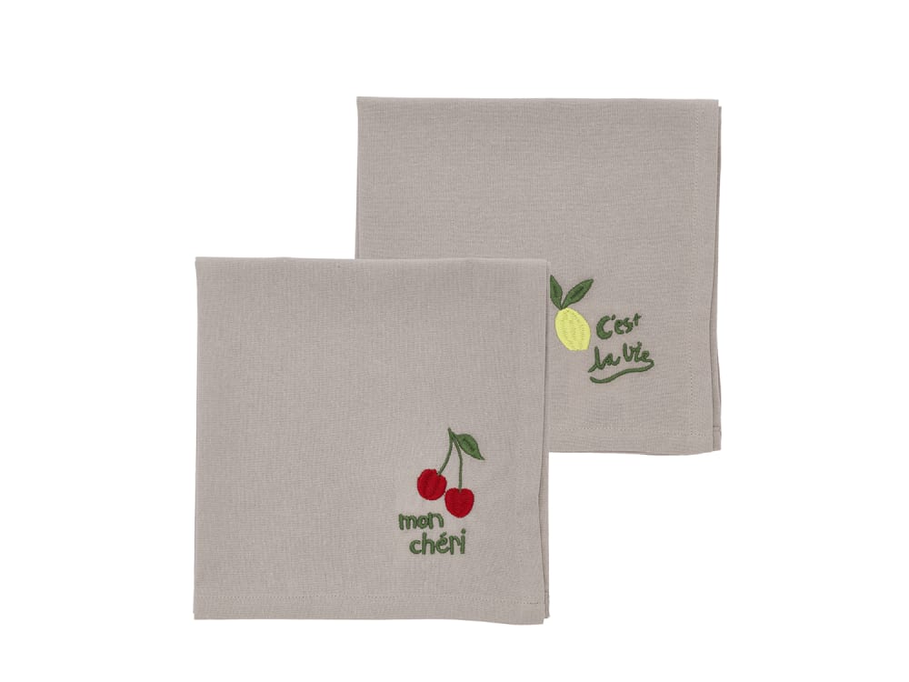 Serviettes en tissu 2 pièces vert 40x40cm