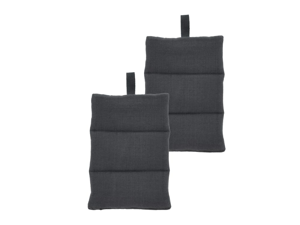 Maniques en coton bio gris cendré