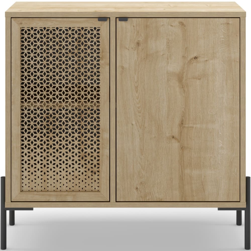 Buffet 2 portes effet chêne 84 cm