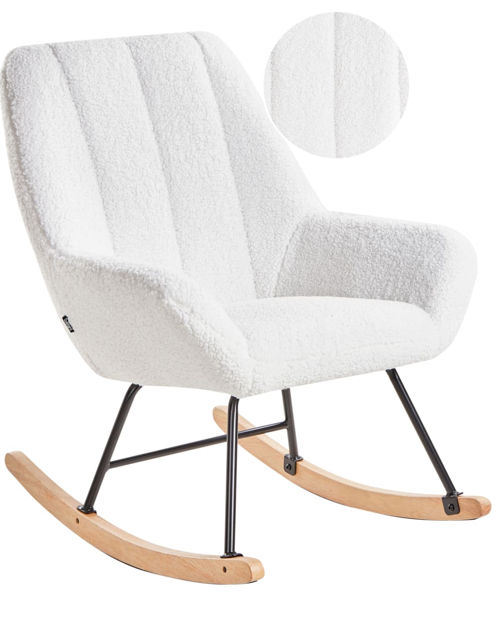Fauteuil à bascule bouclé