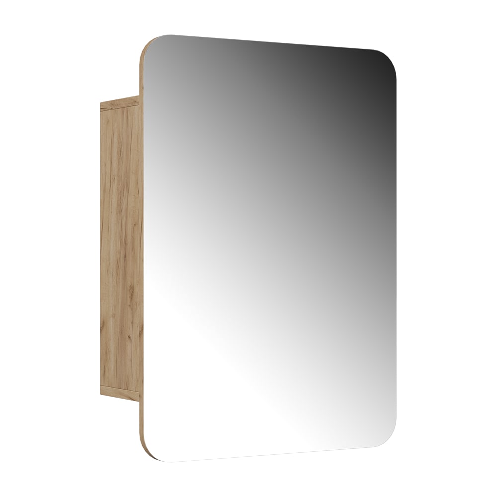 Vicco Badspiegelschrank mit Regalen Goldkraft Eiche 70x50cm style modern Braun Spanplatte