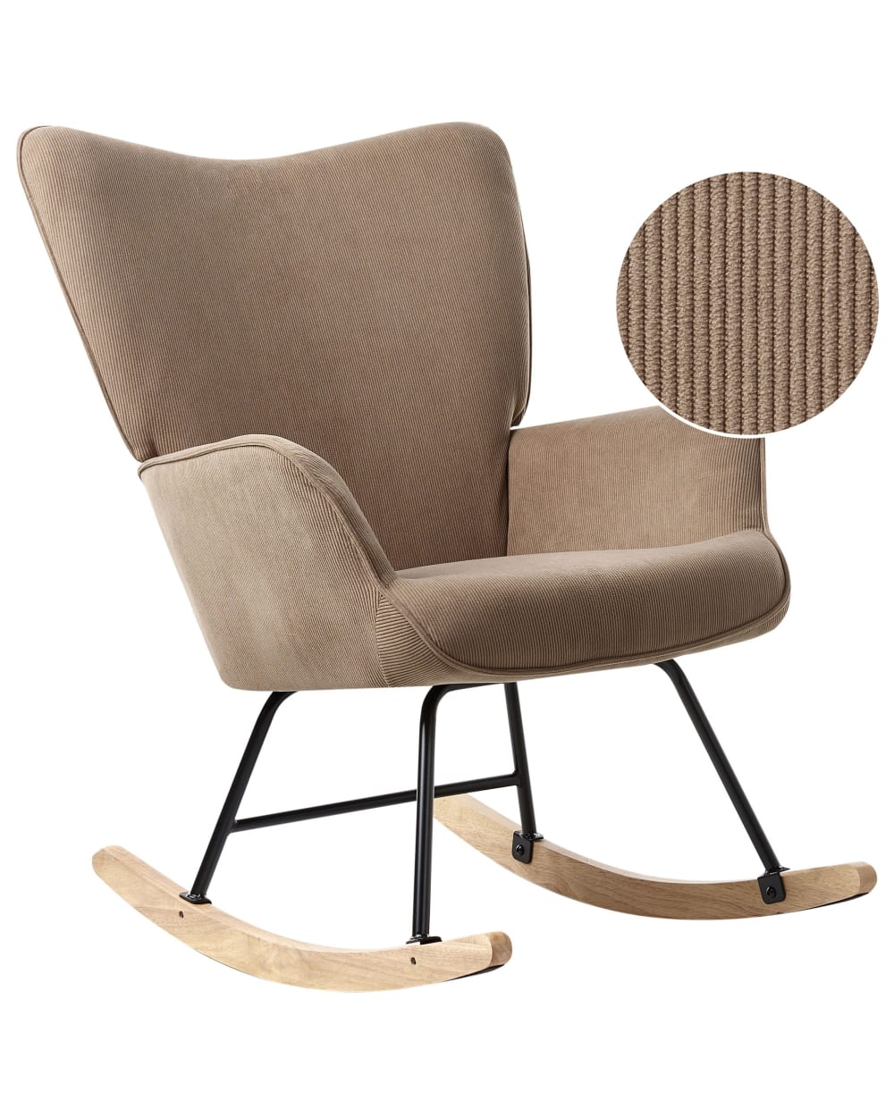 Fauteuil à bascule velours