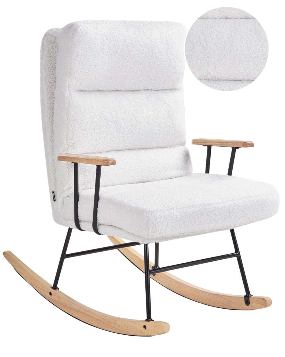 fauteuil à bascule bouclé