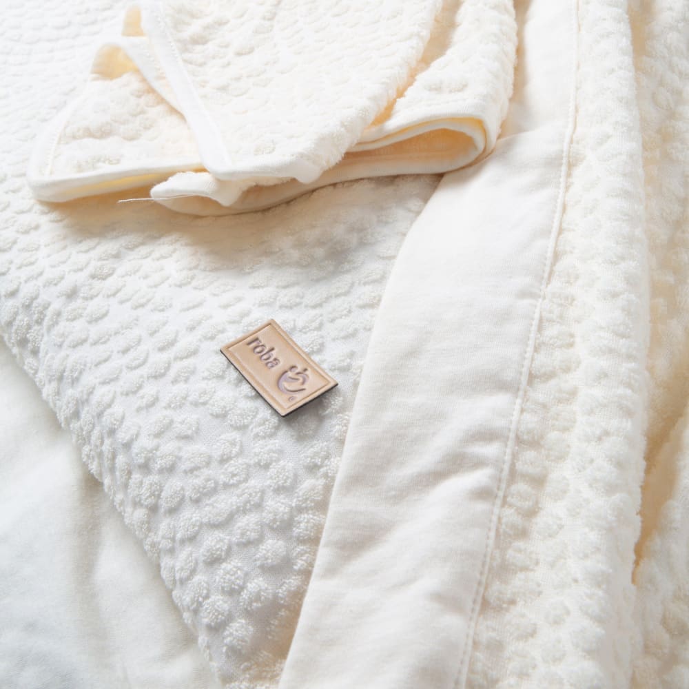 Couverture d'emmaillotage pour les promonades en coton Bio écru (roba) - Image 2