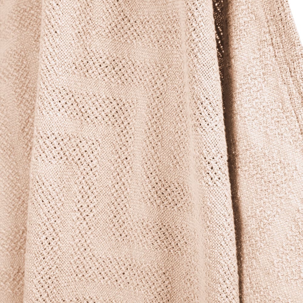 Babydecke Strick aus Bio-Baumwolle in Mandelbeige - Maisons Du