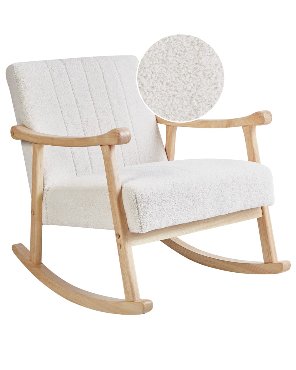fauteuil à bascule bouclé