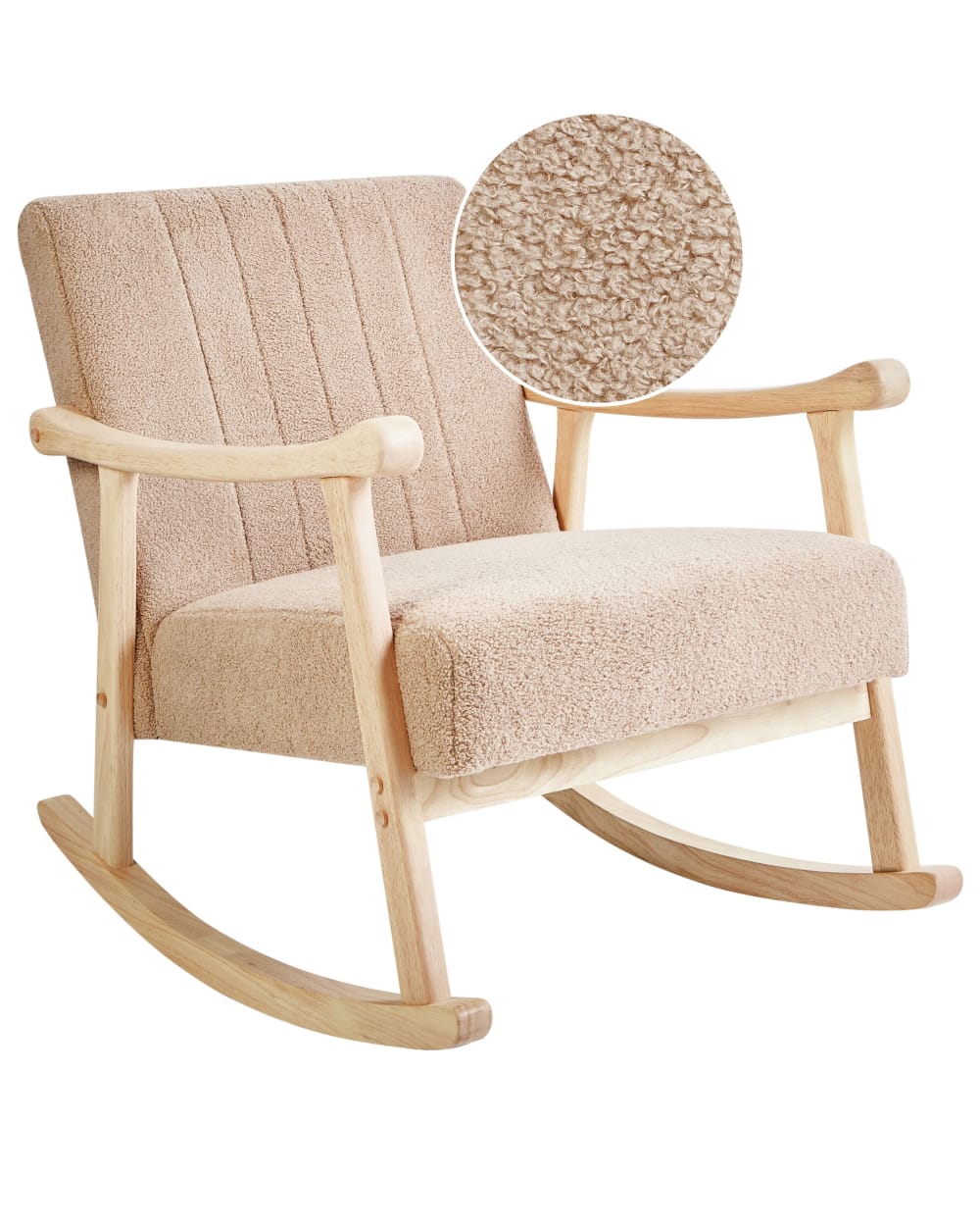 fauteuil à bascule bouclé