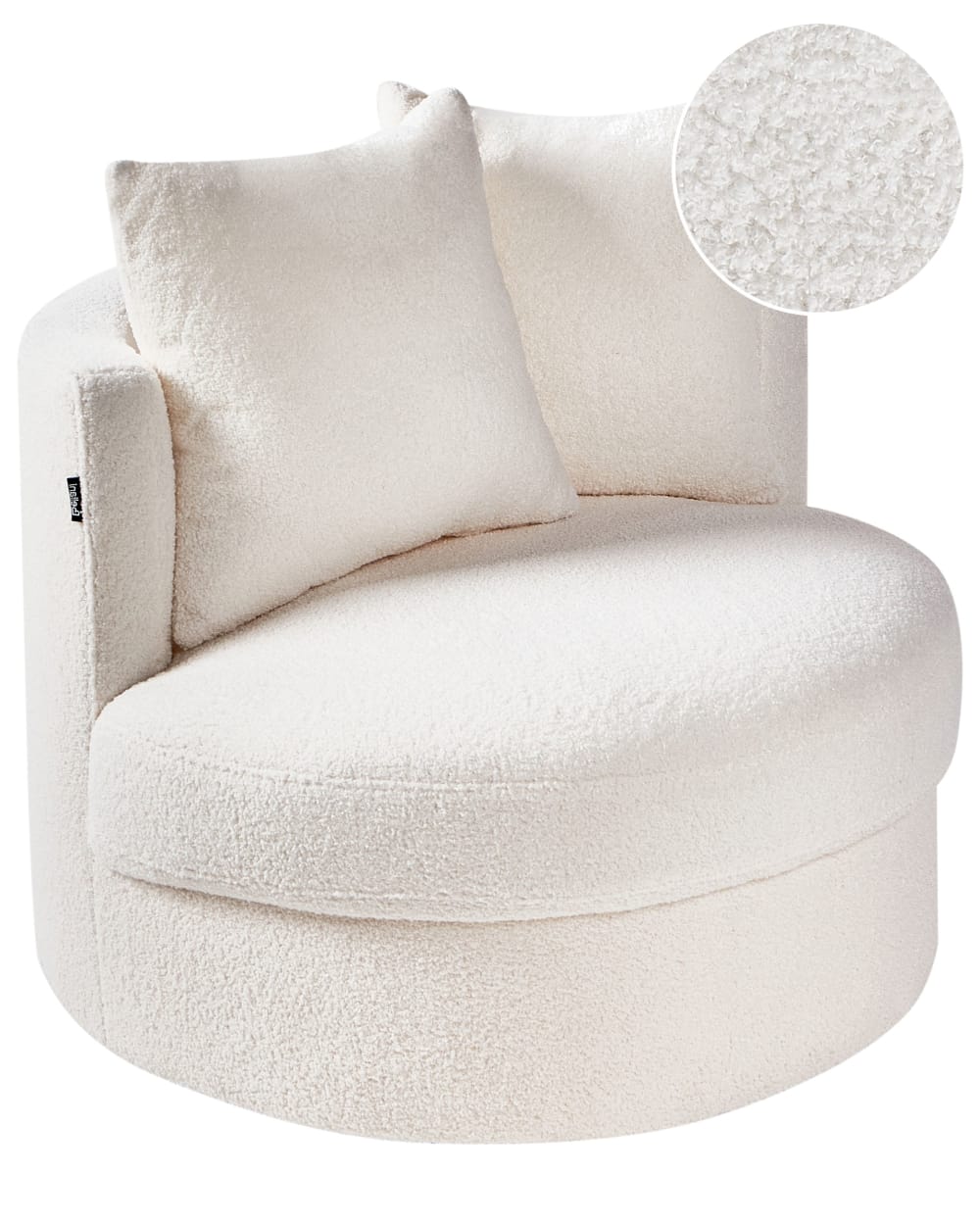 fauteuil en bouclé blanc