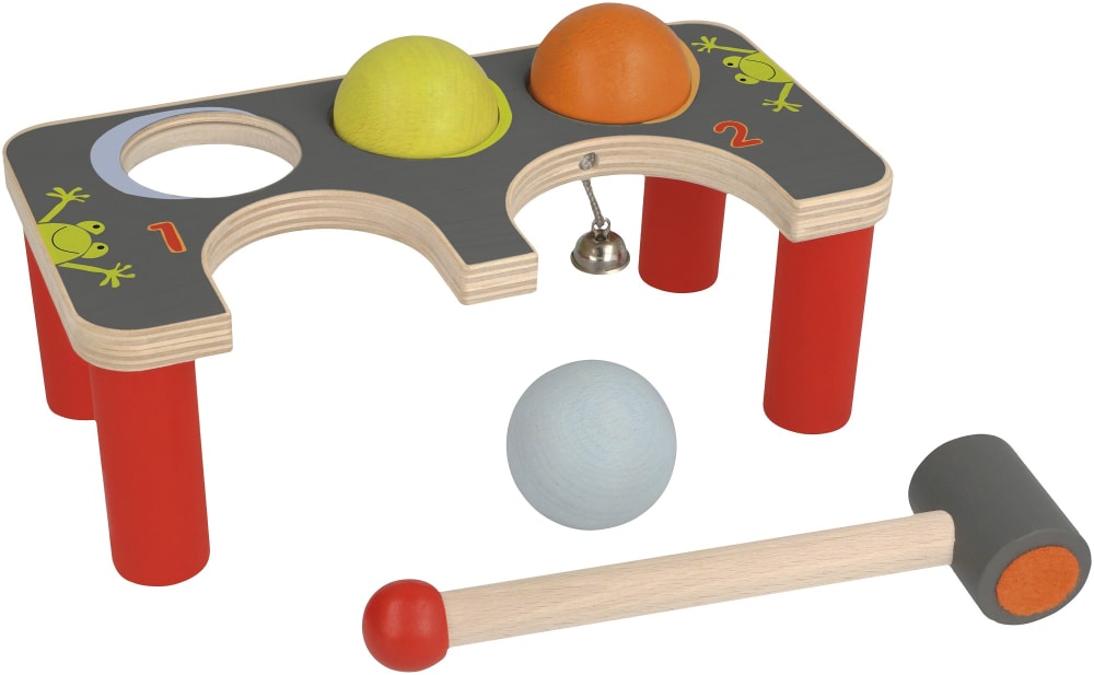 Selecta Klopf-Krocket GRAU HOLZ Baby