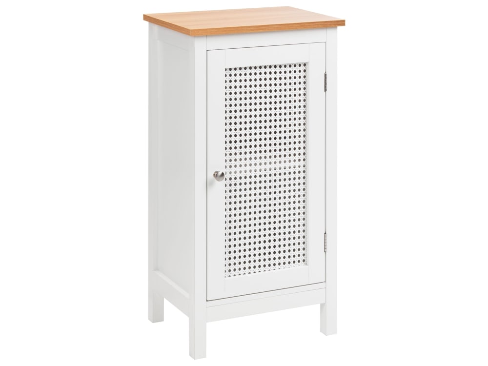 Beliani Badezimmerschrank aus Holzwerkstoff 75cm, weiß style modern - Spanplatte