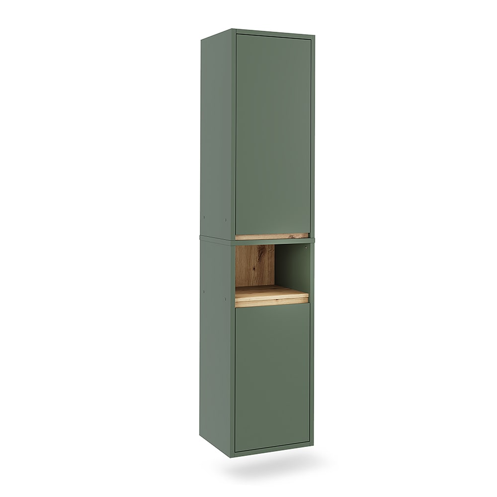 Vicco Hochschrank mit 2 Türen Grün/Artisan 38x170cm style modern Grün Spanplatte