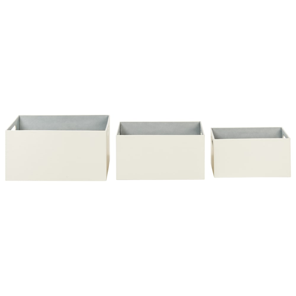 Lot de 3 boîtes cuir pu beige — vue 4