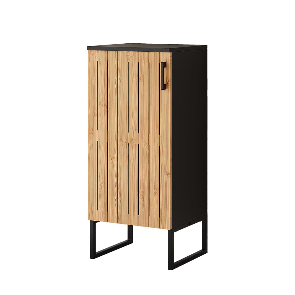 Vicco Midischrank Bambus 35x81cm style modern Braun Spanplatte