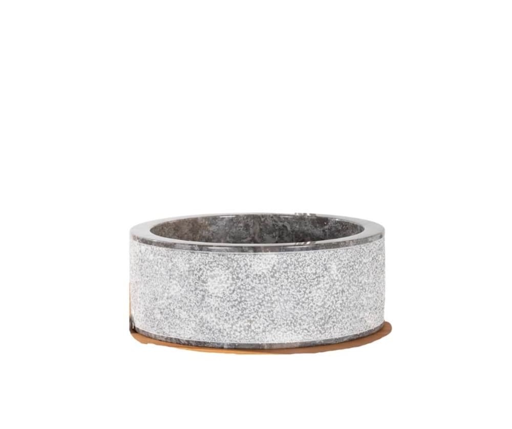 Vasque salle de bain en marbre gris 40cm