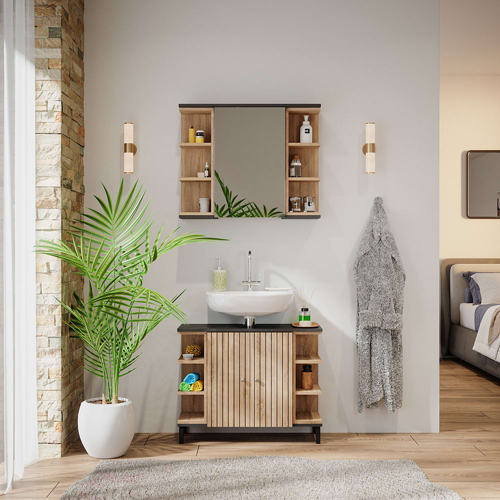 Badmöbel-Set 2-teilig Sonoma 80x64cm - Maisons Du Monde