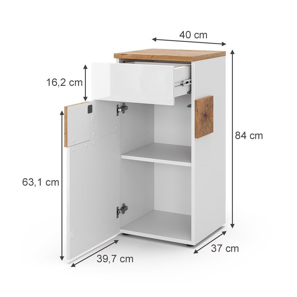 Midischrank, Weiß 40 x 84cm - Maisons Du Monde