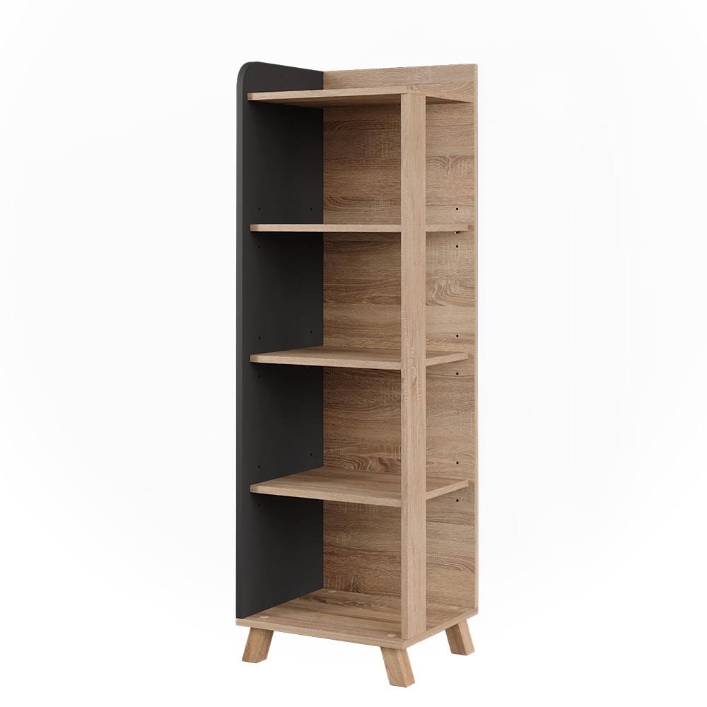 Vicco Badregal mit 4 Fächern Sonoma 40x128cm style modern Braun Spanplatte