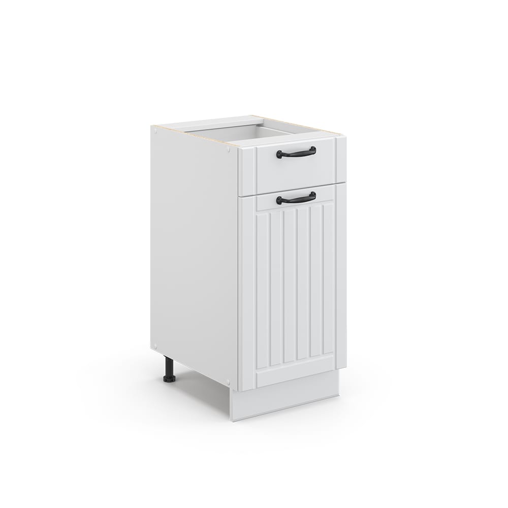 Vicco Midischrank ohne Arbeitsplatte, Weiß Landhaus 40 x 82cm style modern Weiß Spanplatte