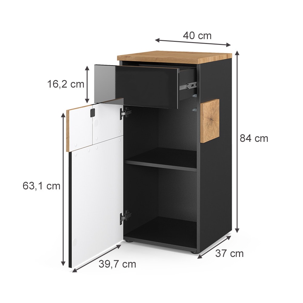 Midischrank, Anthrazit 40 x 84cm - Maisons Du Monde